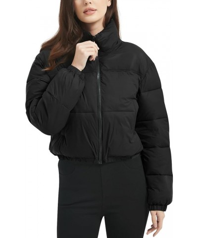 Women Lightweight Quilted Jacket Corduroy Puffer Jackets Zip Up Fall Winter Coats 02 Black $24.74 Jackets