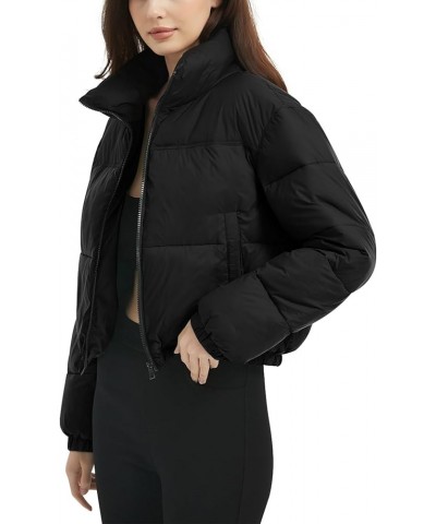 Women Lightweight Quilted Jacket Corduroy Puffer Jackets Zip Up Fall Winter Coats 02 Black $24.74 Jackets