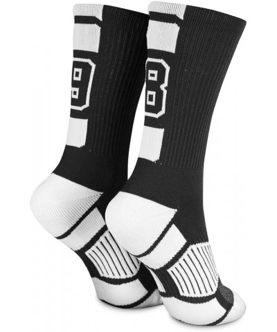 Custom Team Number Crew Socks | Youth & Adult Athletic Socks Black | Choose Your Number 47 Or 74 Team Number $10.07 Socks