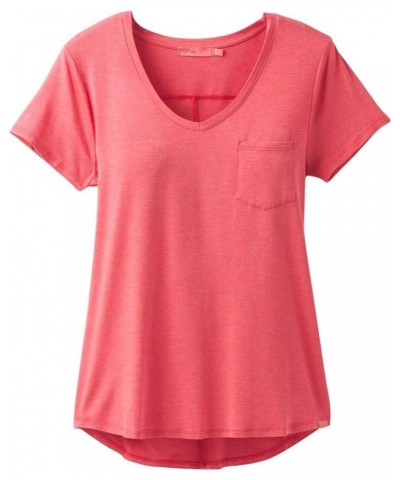 Women's Foundation Short Sleeve V-Neck T-Shirt Rhubarb Heather $10.39 T-Shirts