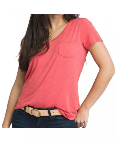 Women's Foundation Short Sleeve V-Neck T-Shirt Rhubarb Heather $10.39 T-Shirts