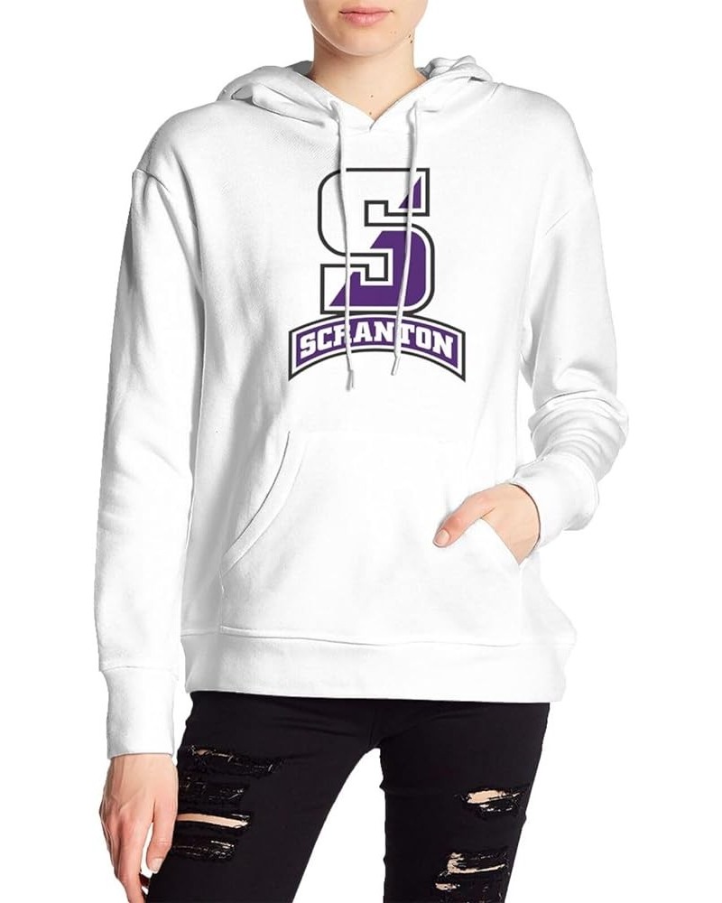 University A Of Scranton Logo Womens Casual Hoodies Pullover Tops Drawstring Long Sleeve Sweatshirts White $15.50 Hoodies & S...