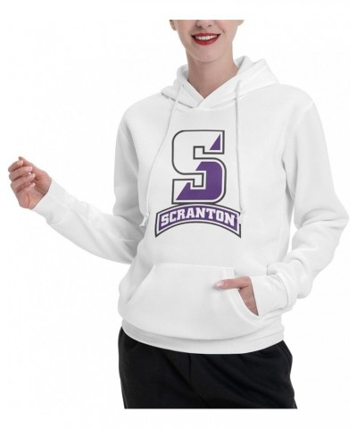 University A Of Scranton Logo Womens Casual Hoodies Pullover Tops Drawstring Long Sleeve Sweatshirts White $15.50 Hoodies & S...