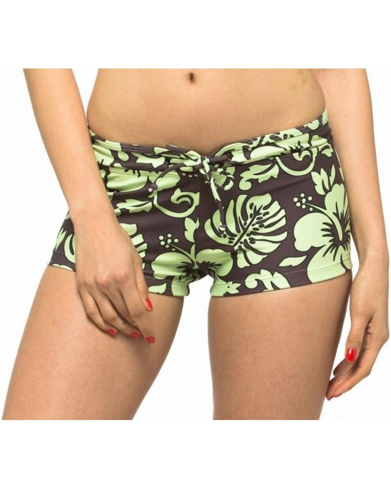 Women UPF 50+ Swim Board Shorts Hot Pants Swimsuit Rash Gaurd Yoga Workout (HP) Brown With Green $14.36 Swimsuits