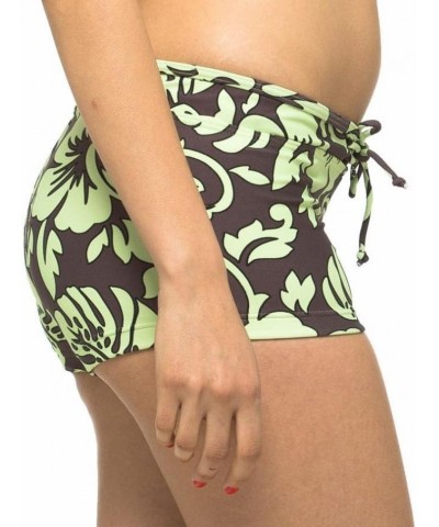 Women UPF 50+ Swim Board Shorts Hot Pants Swimsuit Rash Gaurd Yoga Workout (HP) Brown With Green $14.36 Swimsuits