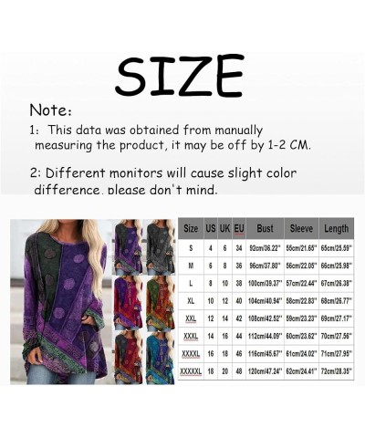 Womens Tops Business Casual Shirts Long Sleeve Blouses Tunic Graphic Print Womens Crewneck Sweatshirt Fall Outfits D310-blue ...