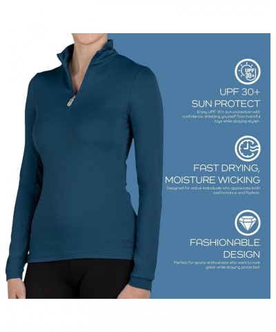 Printed Base Layer Women's Activewear | 1/4 Zip Long Sleeve Sun Protection | Golf, Equestrian, Outdoor Apparel Mocha Floral $...