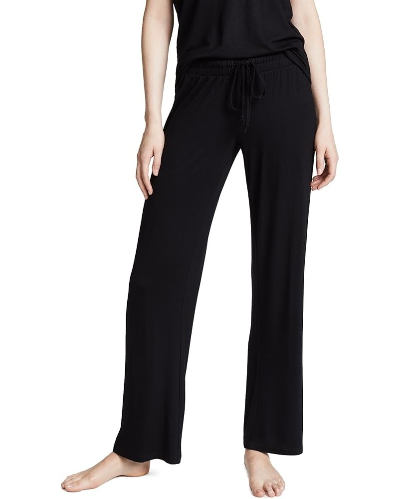 womens Women's Basic Open Leg Lounge Pant Rayon Black $21.94 Sleep & Lounge