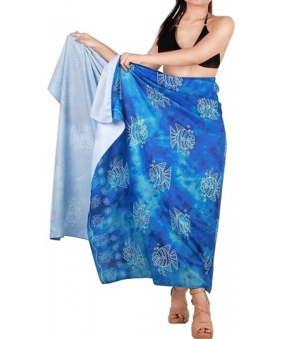 Women's Sarong Bikini Skirt Cover up Swimwear Bathing suit Summer Wraps Swimsuit Beach Wrap Coverups for Women Lapis, Allover...