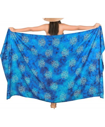 Women's Sarong Bikini Skirt Cover up Swimwear Bathing suit Summer Wraps Swimsuit Beach Wrap Coverups for Women Lapis, Allover...