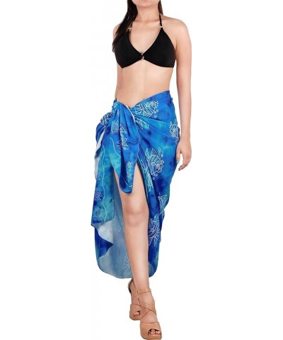 Women's Sarong Bikini Skirt Cover up Swimwear Bathing suit Summer Wraps Swimsuit Beach Wrap Coverups for Women Lapis, Allover...