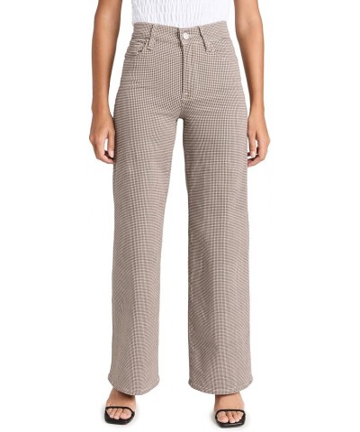 Women's Le Slim Houndstooth Palazzo Pants Camel Multi $45.08 Pants