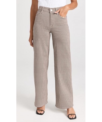 Women's Le Slim Houndstooth Palazzo Pants Camel Multi $45.08 Pants