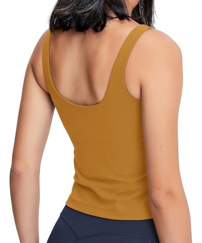 Women Sports Bra Longline Padded Tank Top Naked Feeling Workout Fitness Running Yoga Tops Yellow $16.52 Lingerie