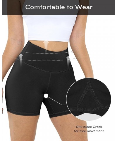 High Waisted Spandex Biker Shorts, Workout Booty Soft Yoga Shorts for Women 5 inch 4 Packs - Black*2/Gray/White $8.84 Activewear