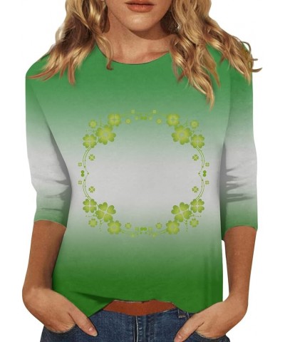 St Patricks Day Shirt Womens Tops St Patricks Day Shirt Women Irish Shirts Four-Leaf Clover Printed Blouses 02-yellow $10.19 ...