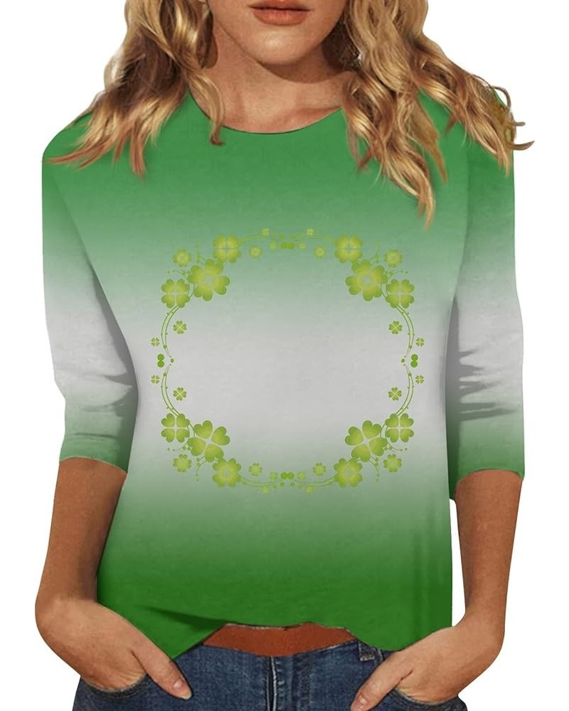 St Patricks Day Shirt Womens Tops St Patricks Day Shirt Women Irish Shirts Four-Leaf Clover Printed Blouses 02-yellow $10.19 ...