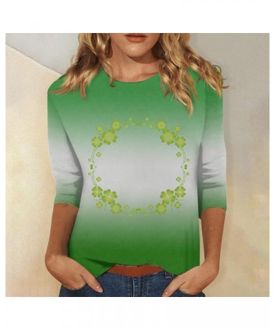 St Patricks Day Shirt Womens Tops St Patricks Day Shirt Women Irish Shirts Four-Leaf Clover Printed Blouses 02-yellow $10.19 ...