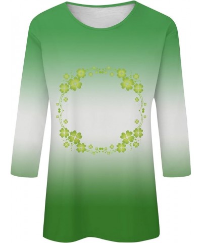 St Patricks Day Shirt Womens Tops St Patricks Day Shirt Women Irish Shirts Four-Leaf Clover Printed Blouses 02-yellow $10.19 ...