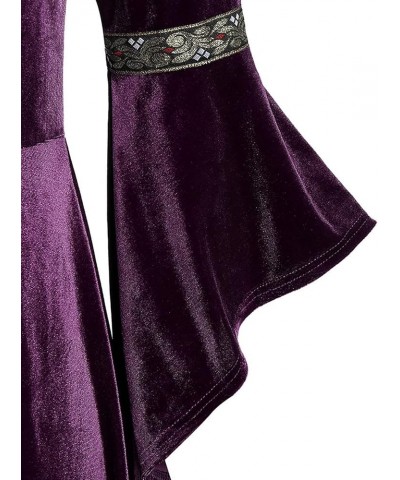 Women 2022 Renaissance Dresses, Women's Medieval Irish Over Dress Peasant Fairy Renaissance Maxi Dress Ball Gown 3 purple $12...