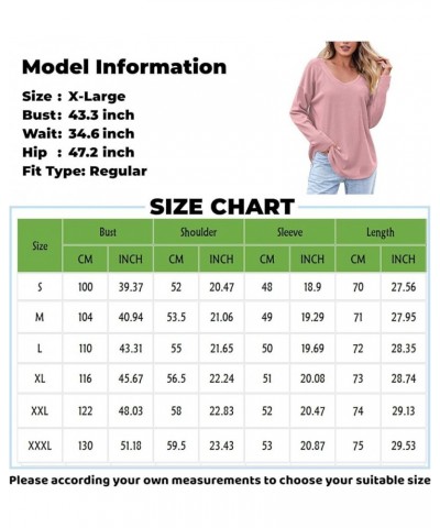 Women's Long Sleeve Tops Fashion Casual Solid Color V-Neck Small Pocket T Shirt Top, S-3XL 2-saffron $9.34 T-Shirts