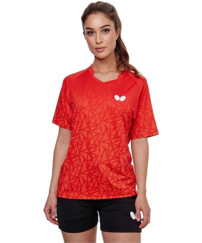 Women's Higo Lady Shirt, Standard, Athletic, Table Tennis Shirt - Anthracite or Red Medium Red $32.50 T-Shirts