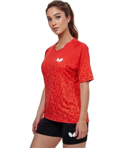 Women's Higo Lady Shirt, Standard, Athletic, Table Tennis Shirt - Anthracite or Red Medium Red $32.50 T-Shirts