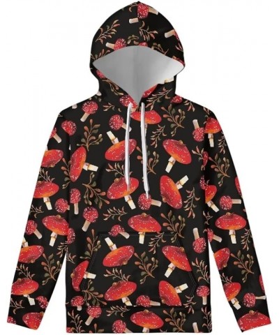 Women's Novelty Animal Print Hoodies Drawstring Casual Pullover Tops with Pockets Red Mushroom $11.75 Hoodies & Sweatshirts