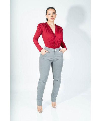 Womens Dress Pants - Stretchy, Casual Pants with Pockets Light Grey (With Zipper) $20.21 Pants