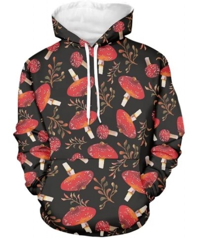 Women's Novelty Animal Print Hoodies Drawstring Casual Pullover Tops with Pockets Red Mushroom $11.75 Hoodies & Sweatshirts