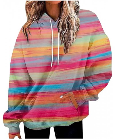 Women's Fashion Tie Dye Sweatshirts Casual Printed Round Neck Hooded Tops Autumn And Winter Drawstring Pullover 1-pink $6.02 ...