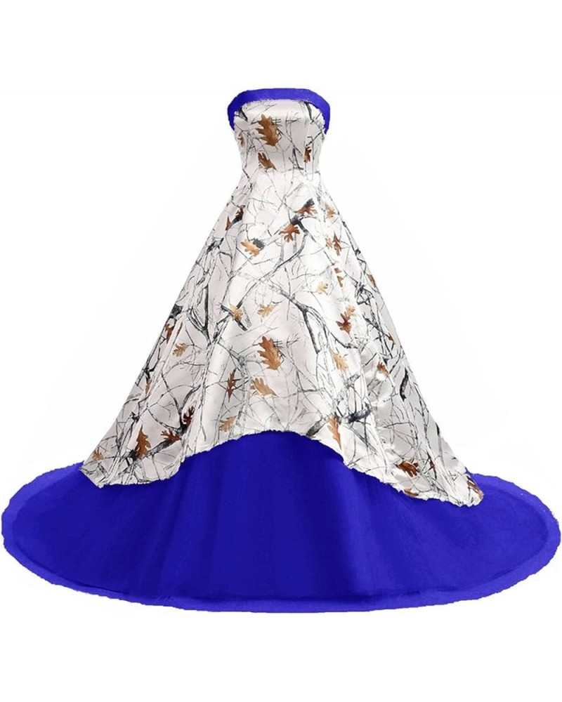 White Camo Bridal Dresses High Low Quinceanera Prom Gown 2024 Royal Blue $41.66 Dresses