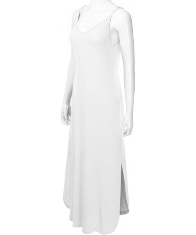 Women's Casual Loose Fit Long Cami Maxi Dress with Pockets (XS-XXL) Dbd004_white $13.24 Dresses