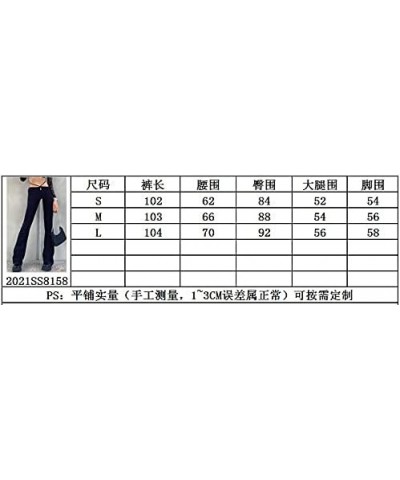 Women's Casual High Waist Bandage Pants Sexy Drawstring Elastic Trousers Solid Flare Streetwear Black $11.30 Pants