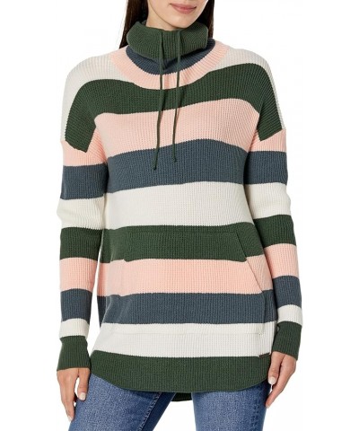 Women's Rockvale Sweater Cilantro Rugby Stripe $26.01 Sweaters