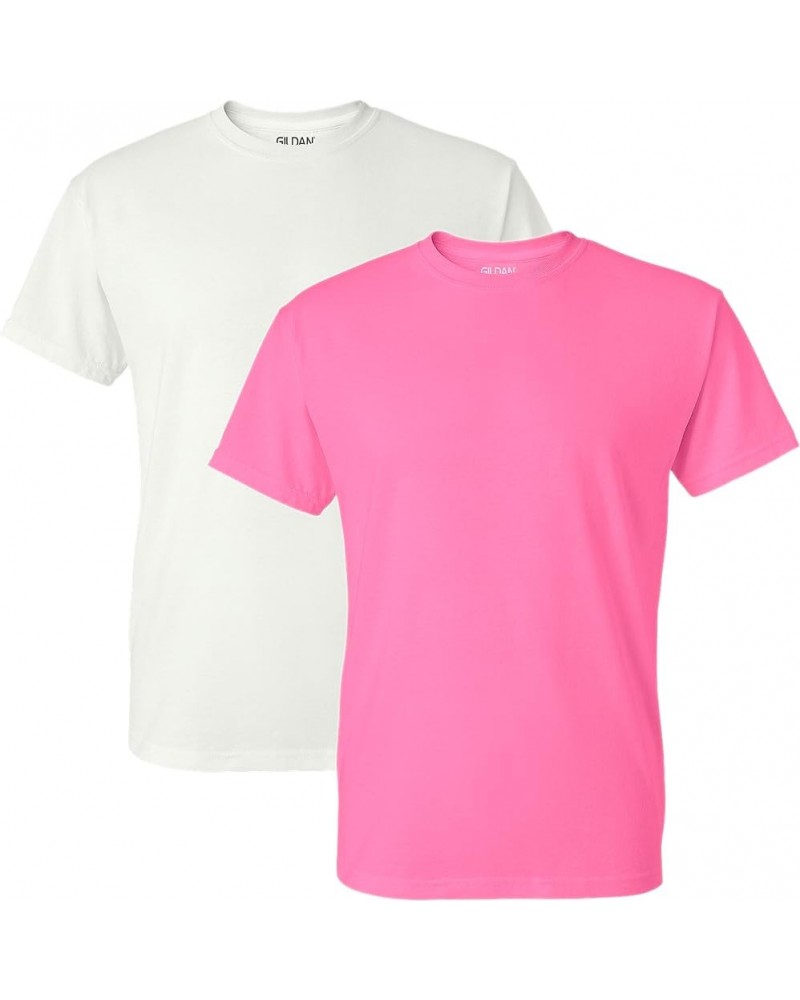 DryBlend T-Shirt, Style G8000, Multipack White/Azalea $7.88 T-Shirts