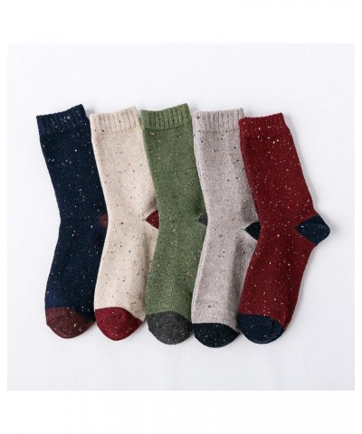 Womens Hiking Socks Winter Warm Athletic Ankle Socks Outdoor Wool Socks Thick Cashmere Socks B (5/Multicolor) $9.00 Activewear