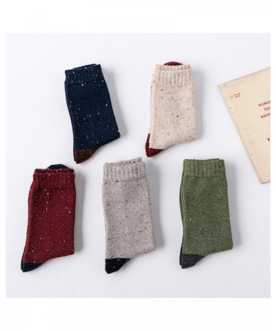 Womens Hiking Socks Winter Warm Athletic Ankle Socks Outdoor Wool Socks Thick Cashmere Socks B (5/Multicolor) $9.00 Activewear