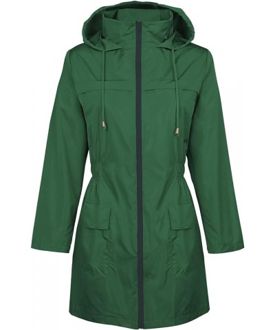 Rain Jackets for Women Waterproof Lightweight Windbreaker Rain Coats with Hood Active Packable Raincoat Green $20.99 Coats