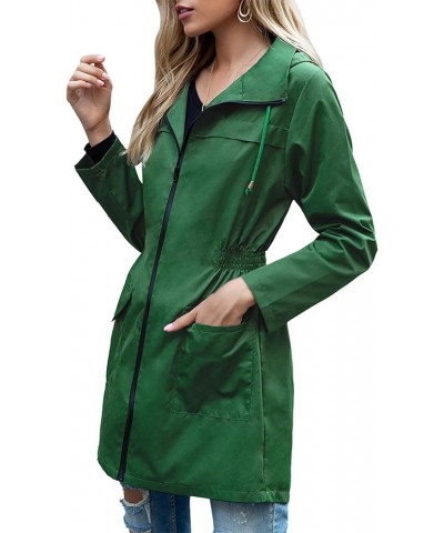 Rain Jackets for Women Waterproof Lightweight Windbreaker Rain Coats with Hood Active Packable Raincoat Green $20.99 Coats