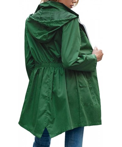 Rain Jackets for Women Waterproof Lightweight Windbreaker Rain Coats with Hood Active Packable Raincoat Green $20.99 Coats