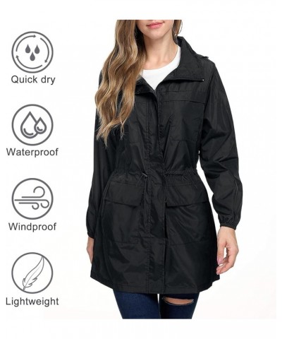 Rain Jackets for Women Waterproof Lightweight Windbreaker Rain Coats with Hood Active Packable Raincoat Green $20.99 Coats