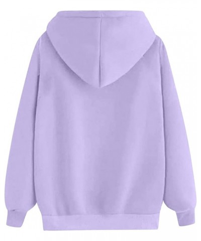 Women's Sweatshirts Hoodies Casual Women's Printed Hooded Sweatshirt Loose Long Sleeve Drawstring Hoodie Women Z4-purple2 $7....