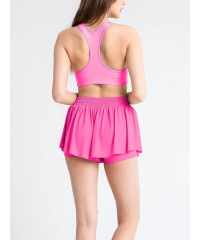 Womens Flowy Shorts with Pockets Rose Red $12.71 Activewear