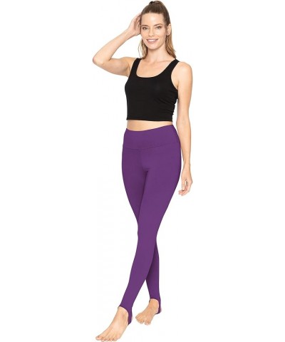 Oh So Soft High Waist Stirrup Leggings, Lightweight and Durable, in Multiple Colors for Plus Size Women Regular Purple $14.03...