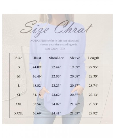 Womens Long Sleeve T Shirts Fall Tunics Tops Blouses Dressy Casual Round Neck Active Long Sleeve Tops Winter Outfits F267-win...