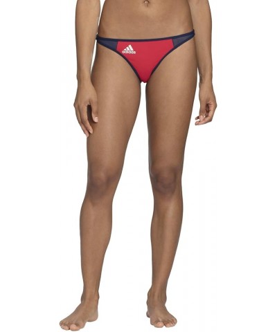 Women's Sporty Bikini Bottom Team College Red/Team Navy Blue/White $12.76 Swimsuits