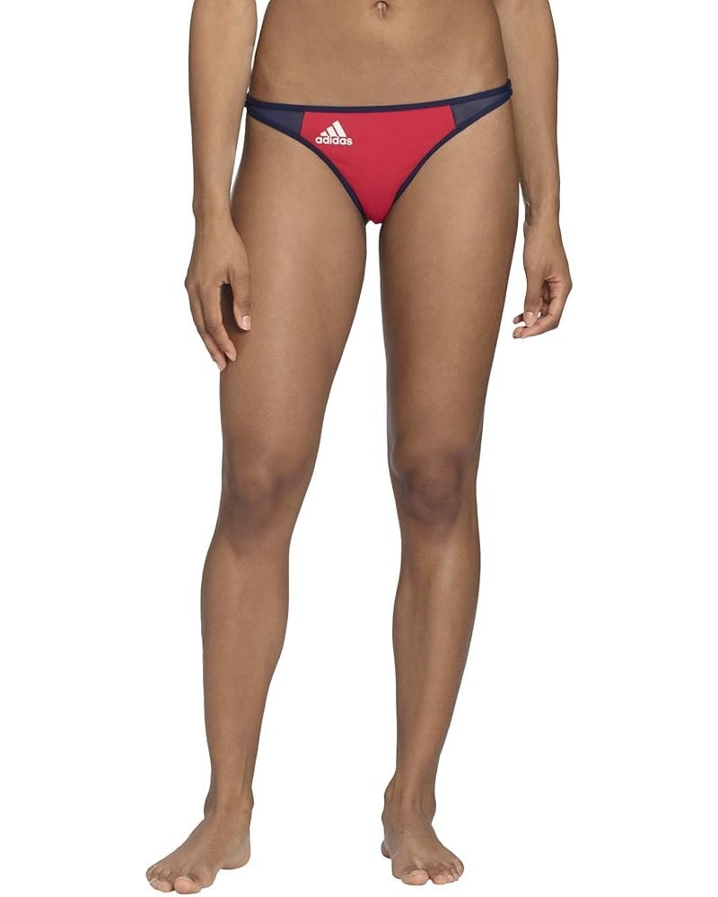 Women's Sporty Bikini Bottom Team College Red/Team Navy Blue/White $12.76 Swimsuits