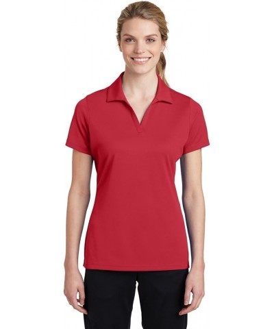 Sport Tek Women's Breathable Polo Shirt True Red $9.81 Shirts