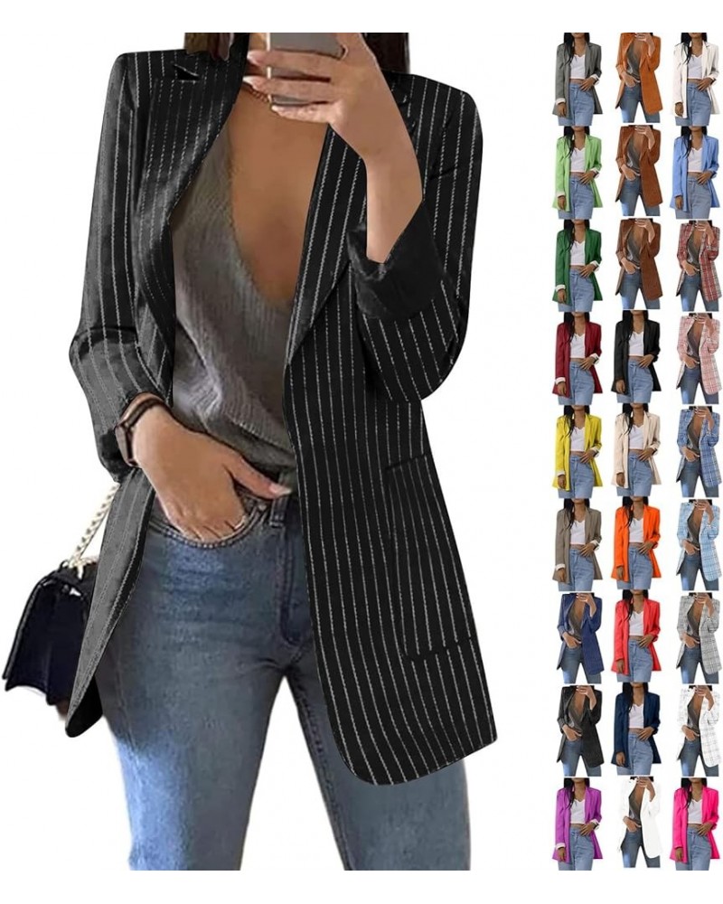 Oversized Blazer Jackets for Women Long Sleeve Open Front Work Office Suit Jacket Casual Lapel Loose Business Jacket A25-ligh...